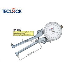 ไดอัลเกจวัดรููในขนาด 55-153มิล ความละเอียด 0.01มิล ,Dial Depth Gauges Range 55-153mm Graduation 0.01mm,TECLOCK,IM-882