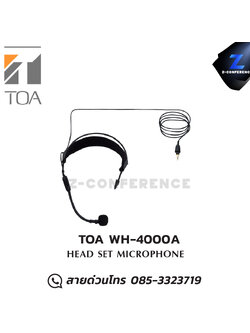 TOA WH-4000A ไมค์แบบคาดศีรษะ HEAD SET MICROPHONE microphone, mic, ไมค์, ไมโครโฟน, ไมค์ลอย, ไมค์โครโฟนไร้สาย, ไมค์ร้องเพลง , ไมโครโฟนไร้สาย