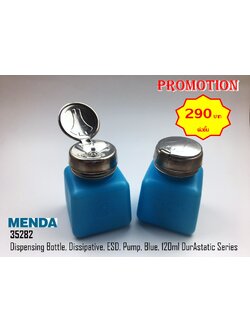 35282 Dispensing Bottle, Dissipative, ESD, Pump, Blue, 120ml DurAstatic Series