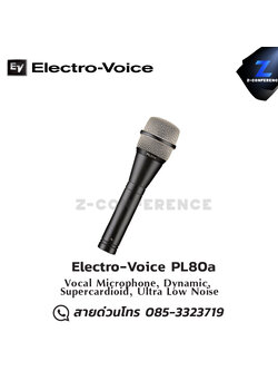 Electro-Voice PL80a Vocal Microphone, Dynamic, Supercardioid, Ultra Low Noise ออกใบกำกับภาษีได้ รับประกัน 1 ปี