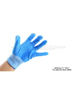 ถุงมือถักกันบาดเส้นด้าย Dyneema/Tsunooga สีฟ้า