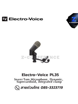 Electro-Voice PL35 Snare/Tom Microphone, Dynamic, Supercardioid, integrated clamp ออกใบกำกับภาษีได้ รับประกัน 1 ปี
