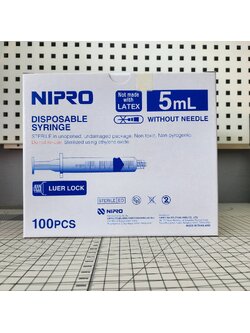 ไซริ้งพลาสติก (NIPRO) 5 ซีซี. หัวล๊อก