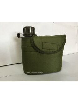 กระติกน้ำทหารแบน ฝึกเข้าค่ายรด พร้อม ซอง