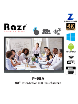 RAZR P-98A LED INTERACTIVE TOUCHSCREEN 98" จอทัชสกรีน จออัจฉริยะ จอสัมผัส จอtouchscreen จอled