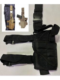 ซองปืนรัดต้นขา แบบผ้า แทคติคอล สีต่างๆ