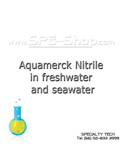 Aquamerck Nitrile in freshwater and seawater