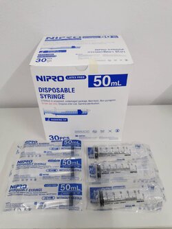 ไซริ้งพลาสติก (NIPRO) 50 ซีซี. (หัวฉีด)