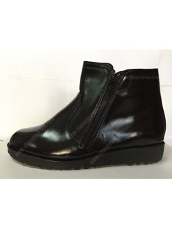 ฮาฟ หนังขัด พื้นยาง ซิปคู่ (5")