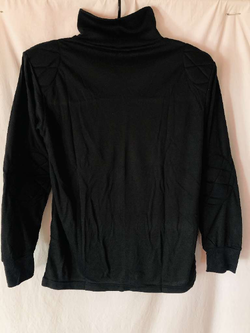 เสื้อยึด ดำ คอเต่า แขนยาว บุไหล่