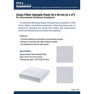 Glass Fiber Sample Pads for Moisture and Solids