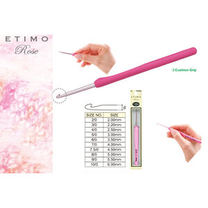 เข็มโครเชต์EtimoRose ด้ามสีชมพู