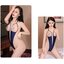 L045 ชุดอีโรติกเปิดเป้าเปิดหน้าอก ชุดว่ายน้ำเซ็กซี่สไตล์v-shapeเป็นผ้ายืดผิวมันวาวสวมใส่แบบใช้สายผูกคล้องคอ สามารถอ่านวิธีสวมใส่เพิ่มเติมด้านในเลยค่ะ