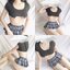 L351 เสื้อยืดเอวลอยเซ็กซี่ เสื้อยืดเอวลอยแบบสั้นพิเศษเป็นเสื้อยืดแขนสั้นใส่แบบเลยครึ่งเต้าขึ้นไปตามรูปถ่ายสินค้าจริงเลยค่ะ ***เฉพาะเสื้อยืดไม่รวมกระโปรง