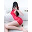 K287 ชุดถุงน่องกระโปรงสั้นครึ่งตัว เดรสสั้นเนื้อถุงน่องสวมใส่แบบรั้งสายขึ้นผูกคล้องคอ ลายถุงน่องด้านหน้าเป็นลายทางด้านหลังเป็นลายขวางตามรูป ***ไม่มีจีสตริง