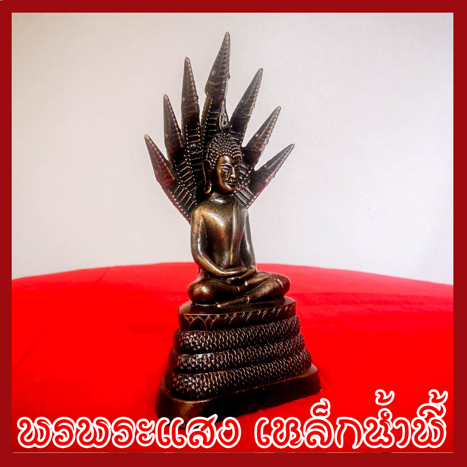 พระประจำวันเสาร์ ปางนาคปรก วัตถุมงคล เนื้อมวลสารแร่เหล็กน้ำพี้