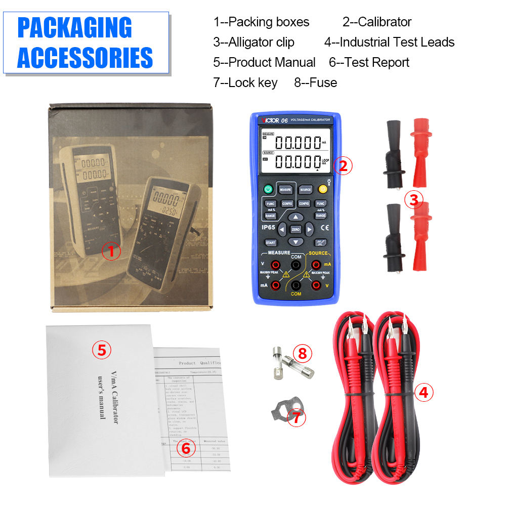 VICTOR 06, V/mA calibrator measure DCV DCA simulating output DC voltage, DC current Multi-function Calibrator,