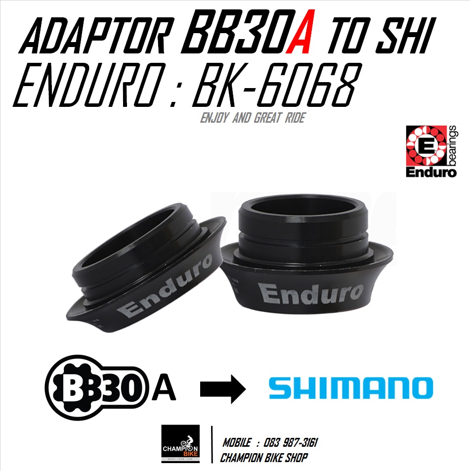 อแดบเตอร์แปลงกะโหลก BB30A ใส่จานหน้า SHIMANO 24mm. ENDURO : BK-6068 BOTTOM BRACKET ADAPTORS FOR CANNONDALE BB30A TO SHIMANO CRANK