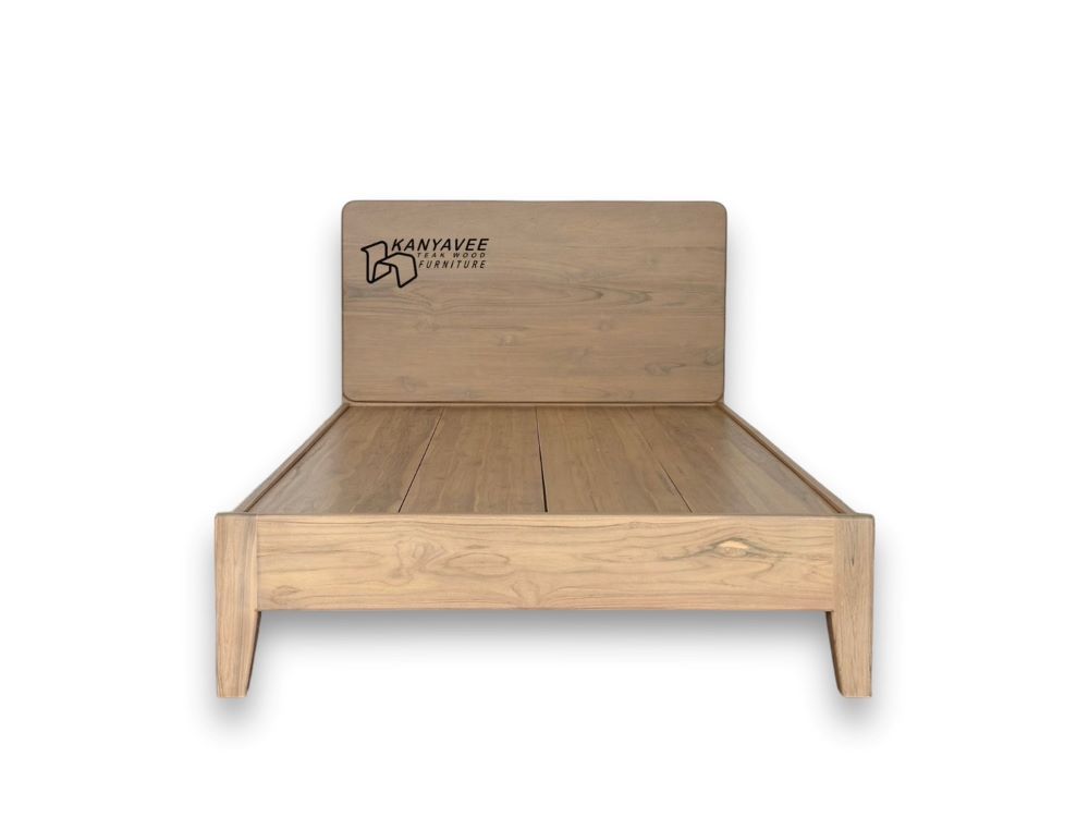 เตียงมินิมอลไม้สัก 3.5 ฟุต