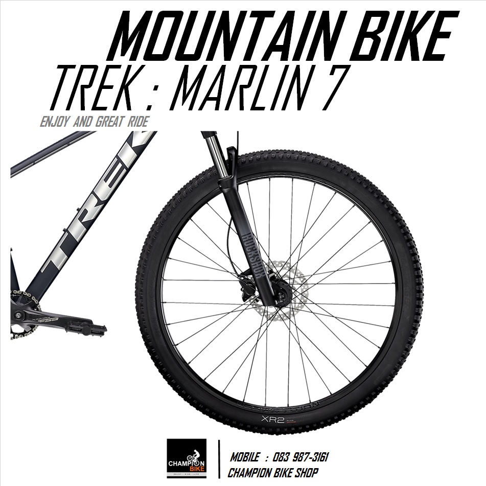 จักรยานเสือภูเขา TREK : MARLIN 7 DISC MOUNTAIN BIKE - 2021 สีน้ำเงินเข้มด้าน-เงิน
