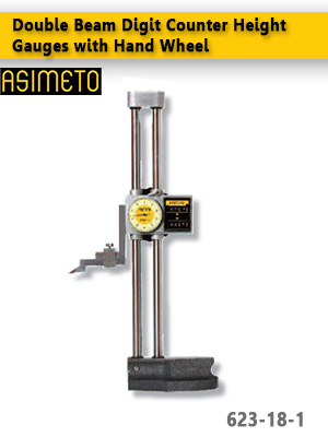 ASIMETO,P84,Double Beam Digit Counter Height Gauges with Hand Wheel,623-12-0