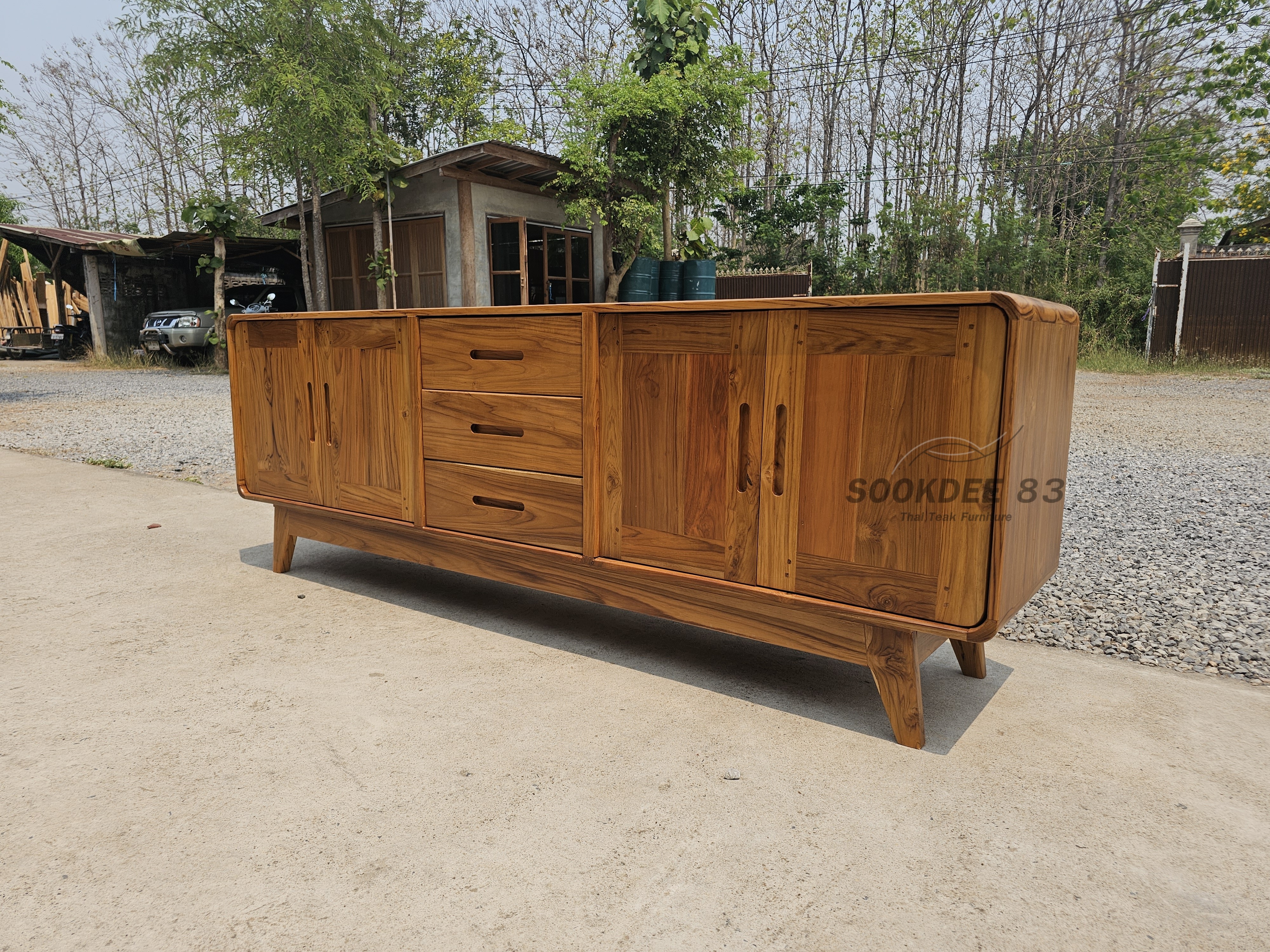 ชั้นวางทีวีบานเรียบ