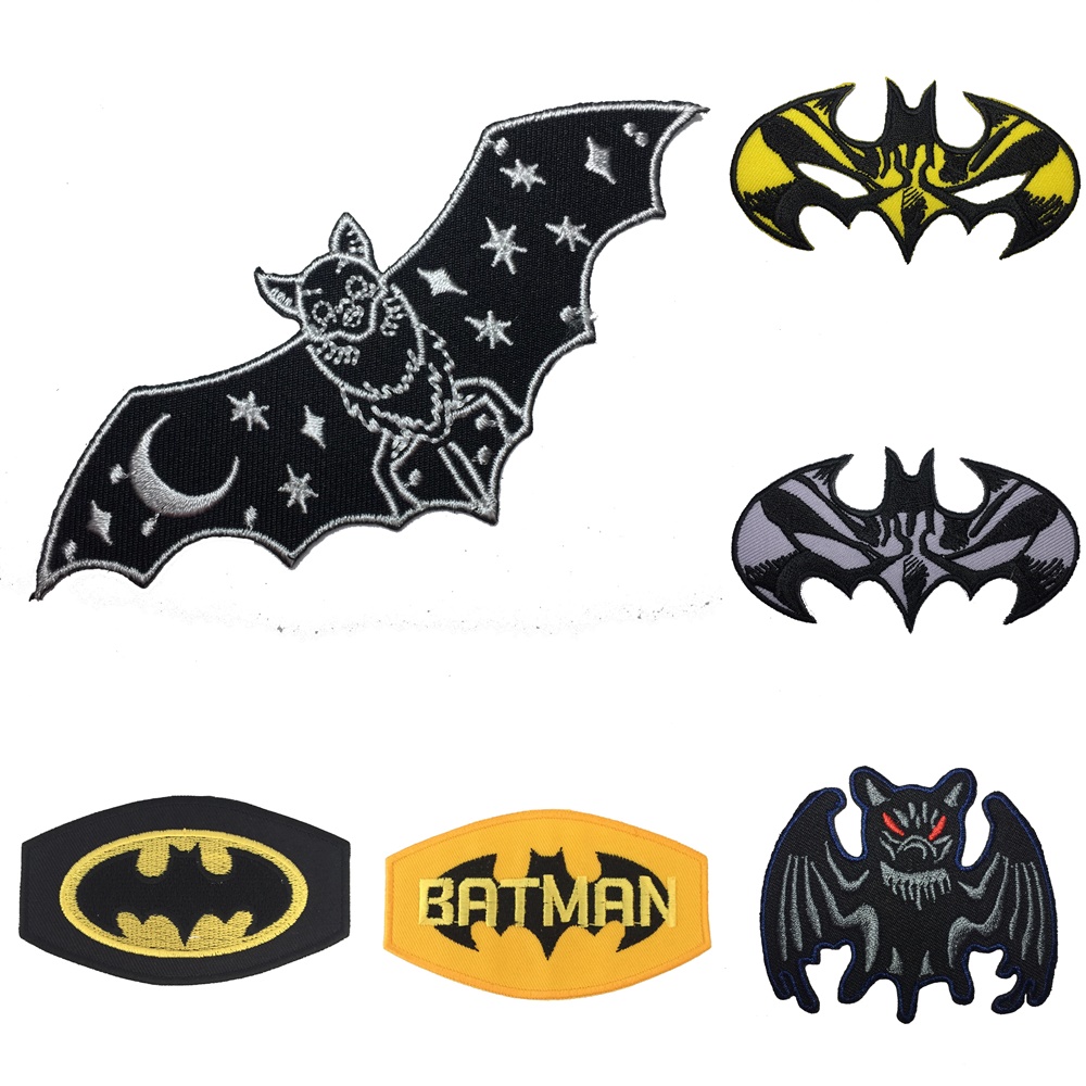 ค้างคาว Batman ตัวรีดติดเสื้อ อาร์มรีด อาร์มปัก ตกแต่งเสื้อผ้า หมวก กระเป๋า แจ๊คเก็ตยีนส์ Cute Creature Embroidered Iron on Patch