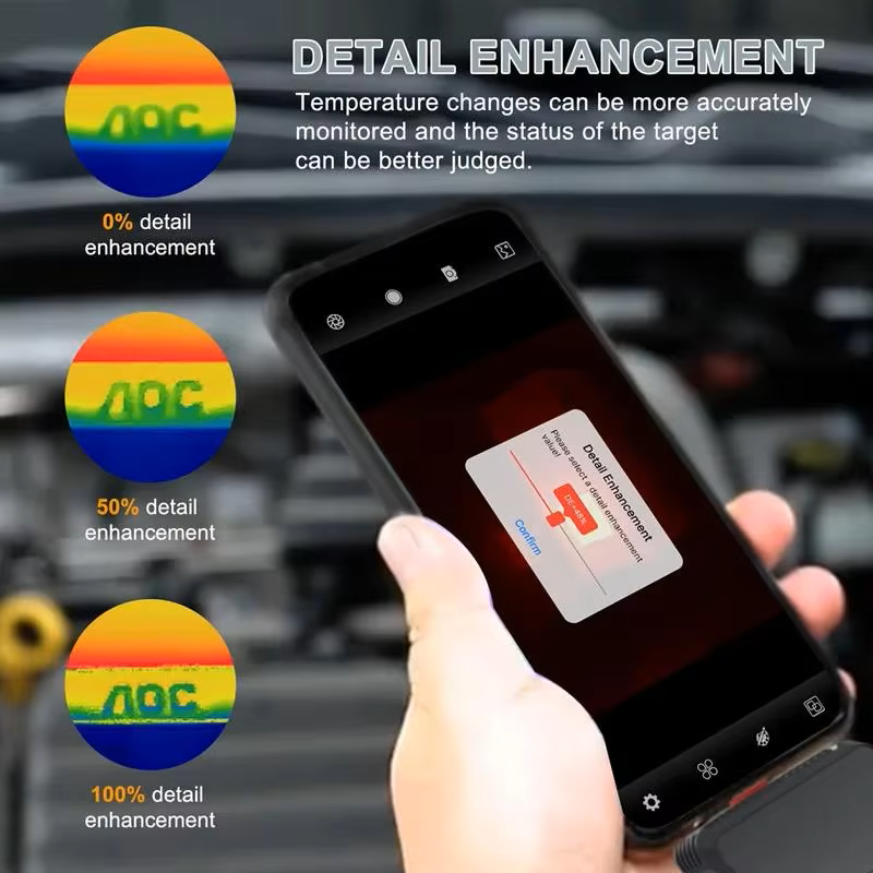 HTI, HT-203U, 256*192 Pixels Infrared Thermal Imager, Android Type C Mobile Phone Thermal Imaging Camera Thermometer PCB Repair,กล้องถ่ายภาพความร้อน,