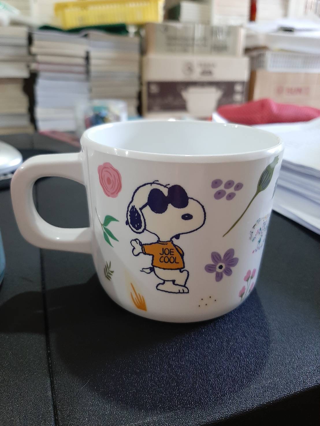 ถ้วยน้ำเมลามีน ถ้วยหู 3 นิ้ว ลาย SNOOPY BLOSSOM C634-3 ตราซุปเปอร์แวร์ (Superware)