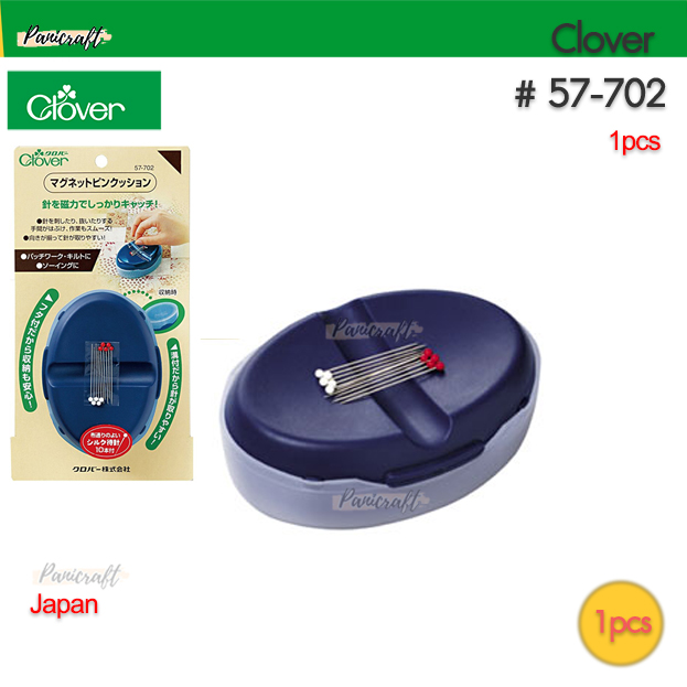 Clover 57-702 หมอนแท่นวางเข็มแม่เหล็ก สีฟ้าน้ำเงิน Japan