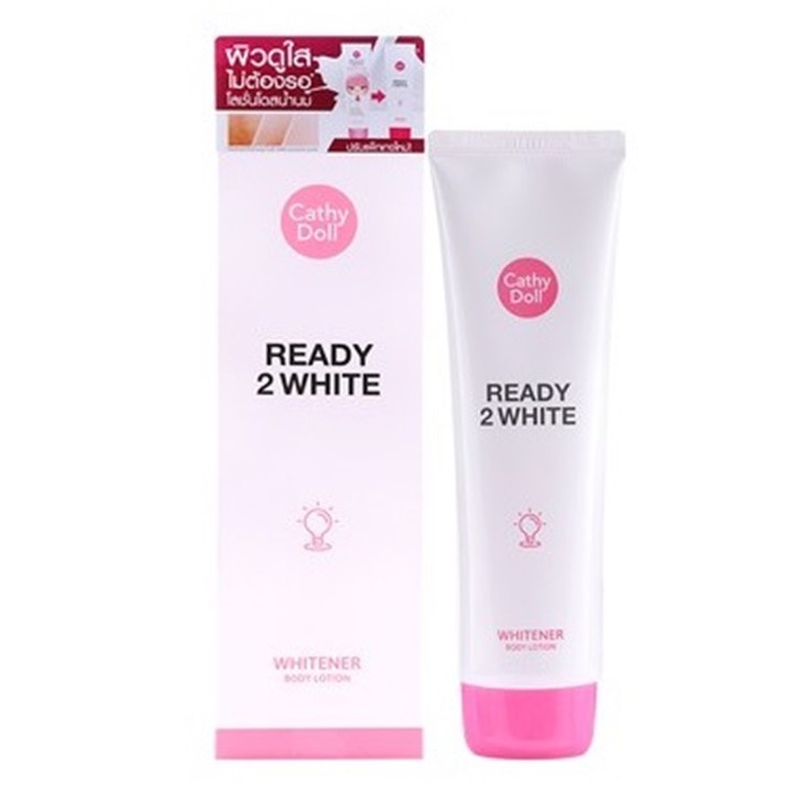 Cathy Doll Ready 2 White Whitener Body Lotion 150 ml. เคที่ ดอลล์ครีมผิวขาว เรดี้ทูไวท์ ไวท์เทนเนอร์บอดี้โลชั่น 150 มล.