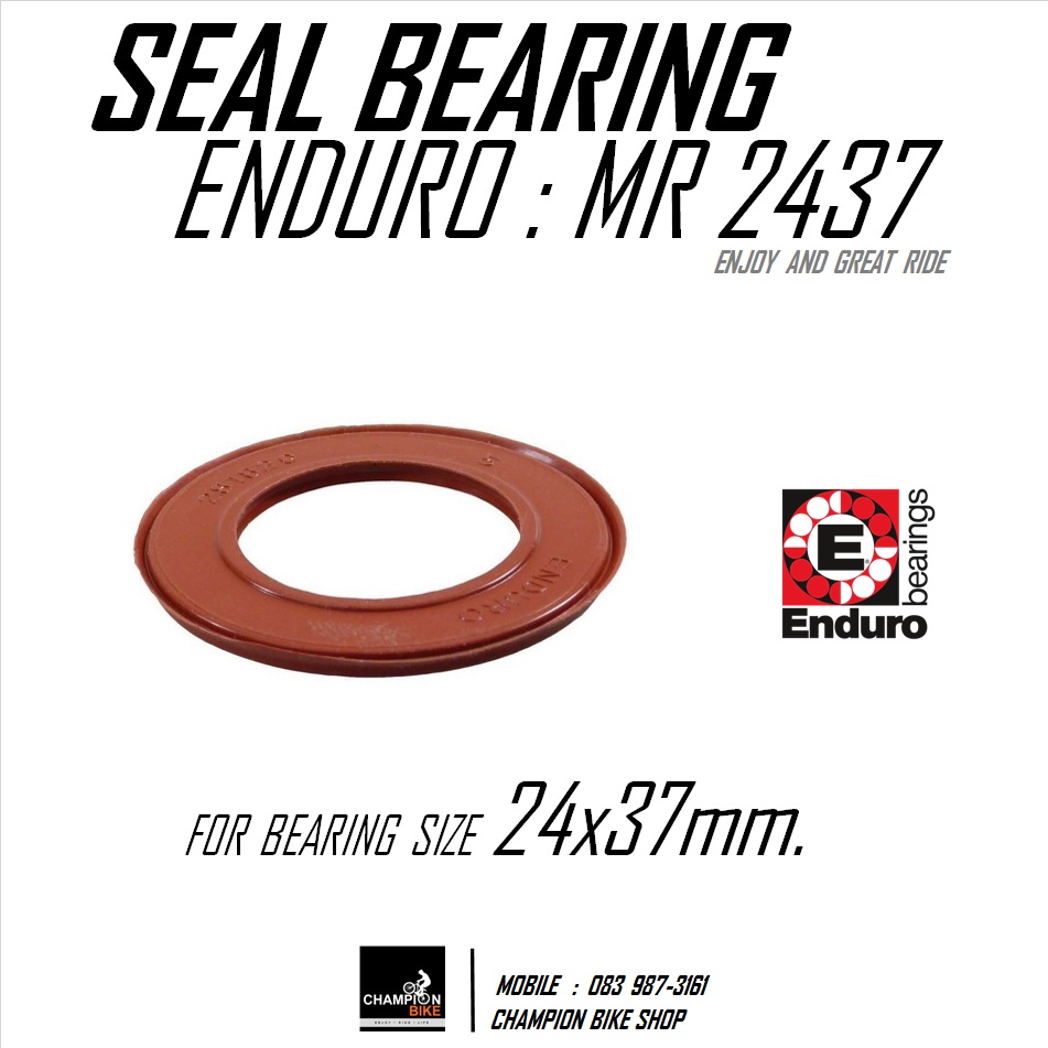 ซีลกันน้ำลูกปืนกะโหลก BB86 / BB92 ขนาด24x37mm สำหรับจานหน้า SHIMANO ข้างซ้าย-ขวา / SRAM GXP (ข้างขวา24mm.) ENDURO : MR-2437 SEAL BEARING BOTTOM BRACKET FOR SHIMANO / SRAM GXP (RIGHT)