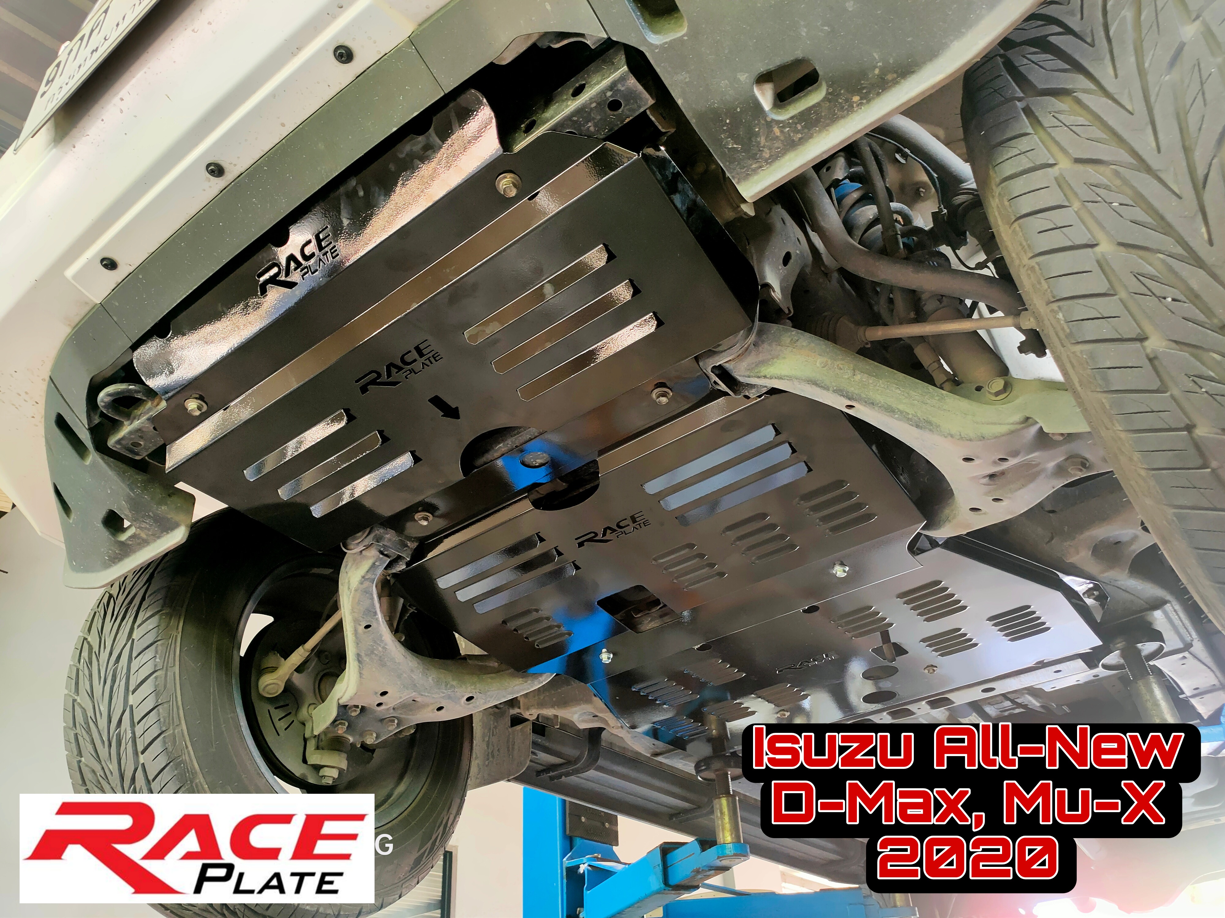 แผ่นปิดใต้ห้องเครื่องอลูมิเนียม Isuzu All New Dmax , Mu-X 2020 Raceplate_Undertray สำเนา