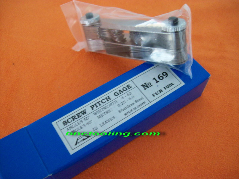 Fuji tool,Screw Pitch Gauge,Pitch Gauge,หวีวัดเกลียว,ระบบนิ้ว-มิล 52ใบชุด, 60 deg55deg,(สแตนเลส),169