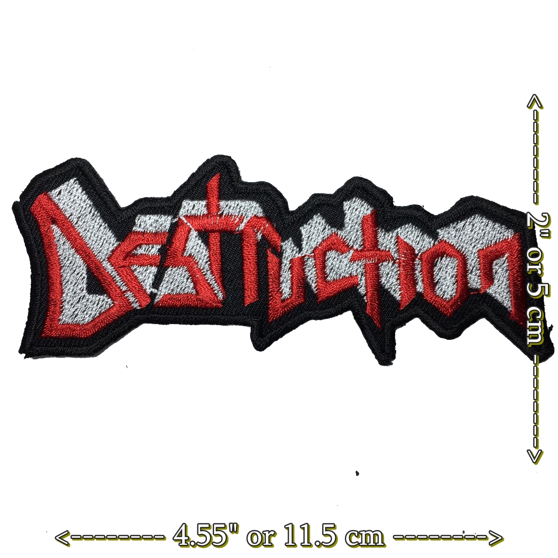 Destruction ตัวรีดติดเสื้อ อาร์มรีด อาร์มปัก ตกแต่งเสื้อผ้า หมวก กระเป๋า แจ๊คเก็ตยีนส์ Rock Iron on Embroidered Patch