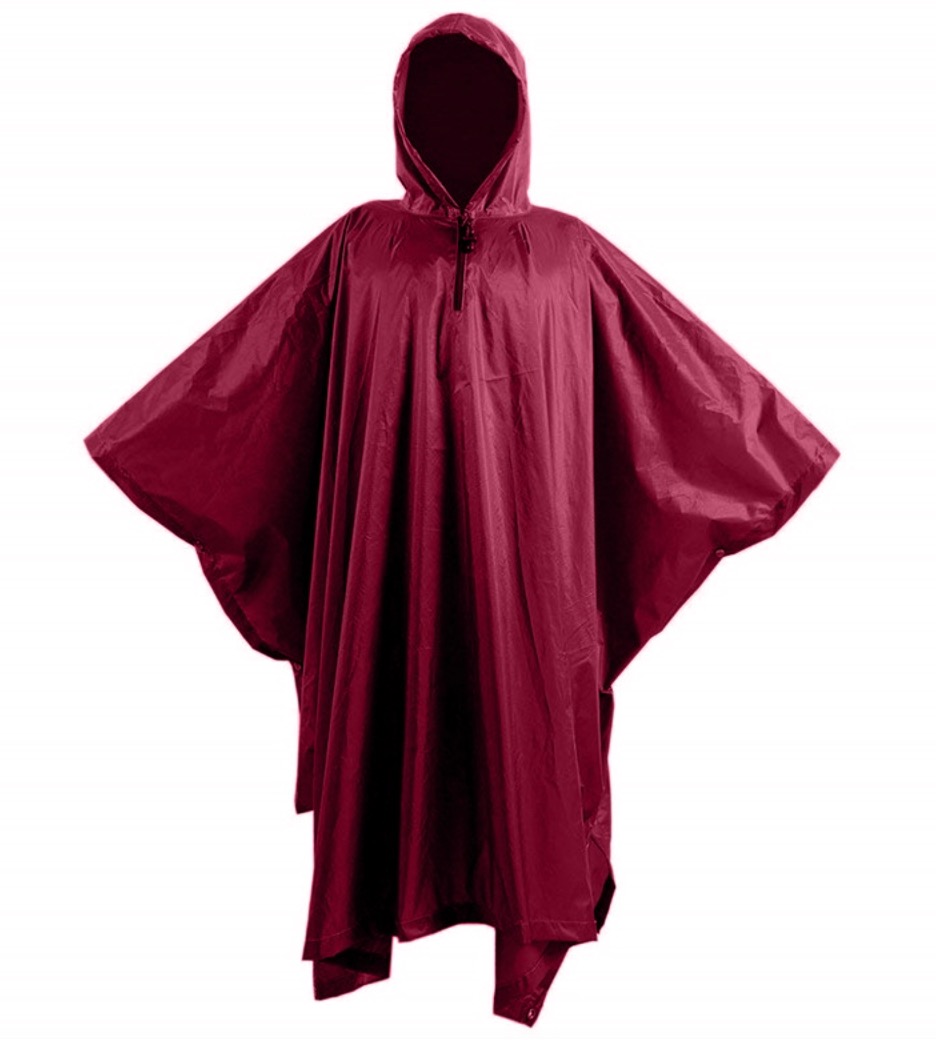 เสื้อกันฝน ค้างคาว แบบคลุม ผ้าหนา (สีพื้นต่างๆ)