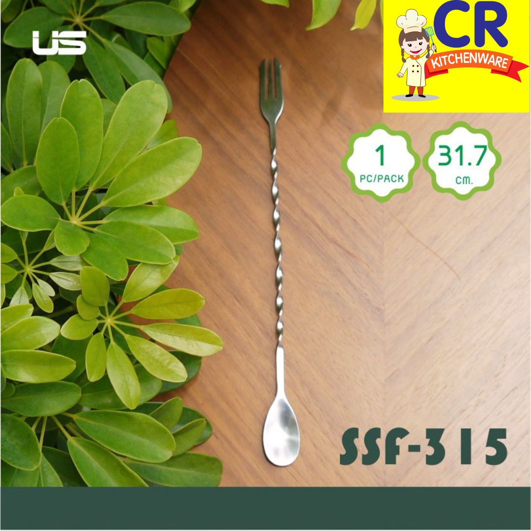 US ช้อนส้อมค๊อกเทล สแตนเลส (แพค 1 ชิ้น) 31.7 ซม.