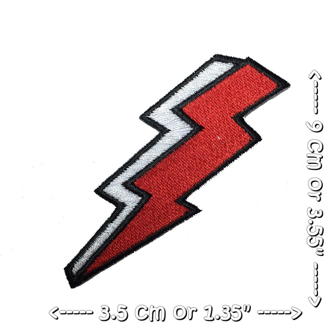 สายฟ้าฟาด ตัวรีดติดเสื้อ อาร์มรีด อาร์มปัก ตกแต่งเสื้อผ้า หมวก กระเป๋า แจ๊คเก็ตยีนส์ Movie Embroidered Iron on Patch