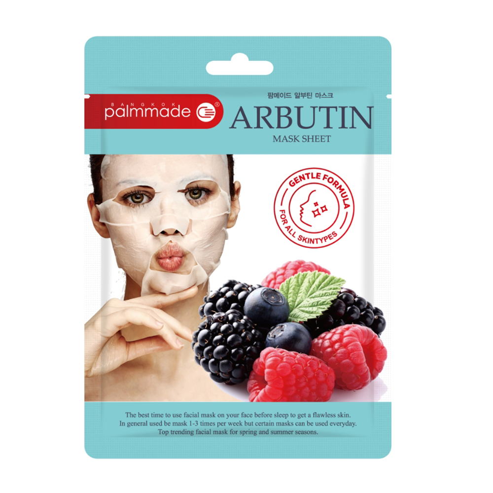 ปาล์มเมด อาร์บูติน มาส์ก ชีท (12 ชิ้น) PALMMADE ARBUTIN MASK SHEET (12 pcs)