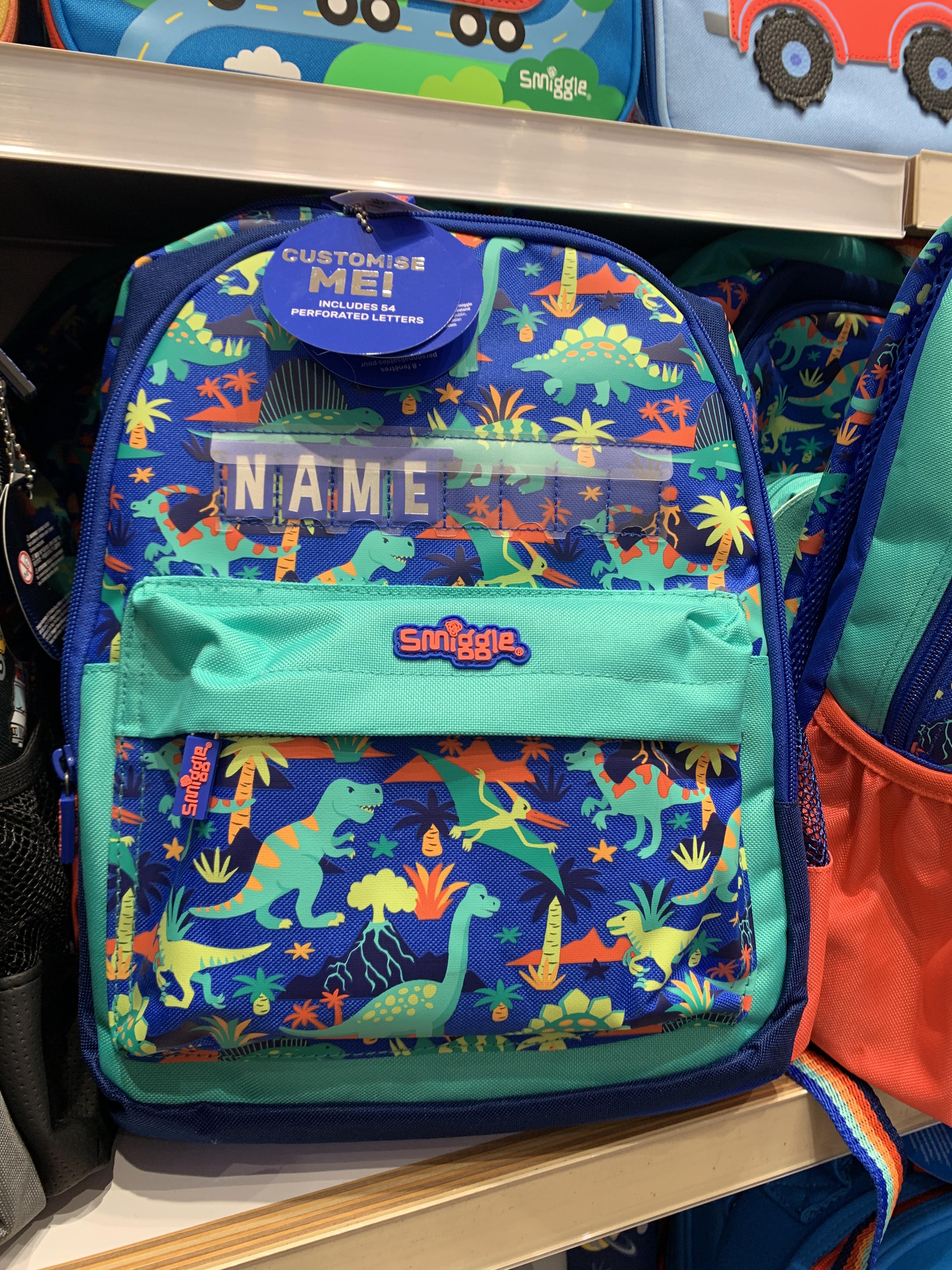 กระเป๋าสะพาย เป้ Smiggle junior ID - Movin -ไดโน ใส่ชื่อ