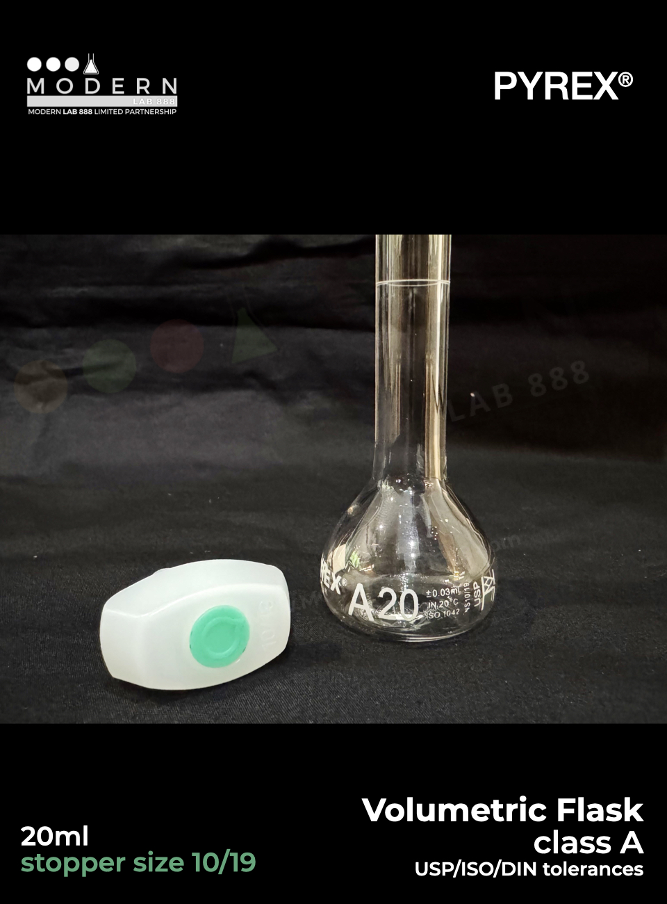 ขวดวัดปริมาตร / Volumetric Flasks, Class A (Batch Certificate), PYREX