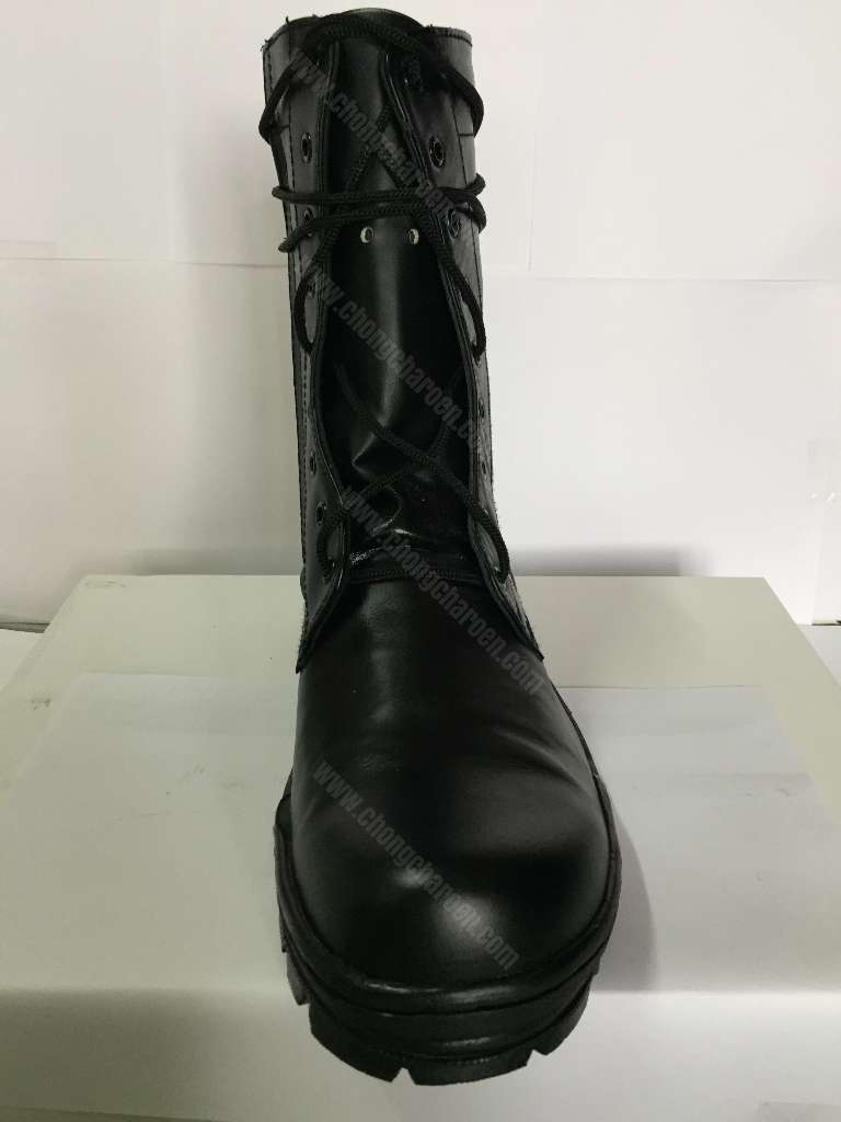 คอมแบทซิป หนังวัวแท้ พื้นนิ่ม รองเท้าตำรวจ รองเท้ายุทธวิธี