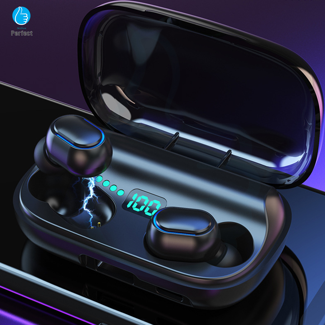 หูฟังบลูทูธ 5.0 หูฟังไร้สาย พร้อมไมโครโฟนในตัว สามารถชาร์จแบตมือถือได้ 1800 mAh รุ่น T11