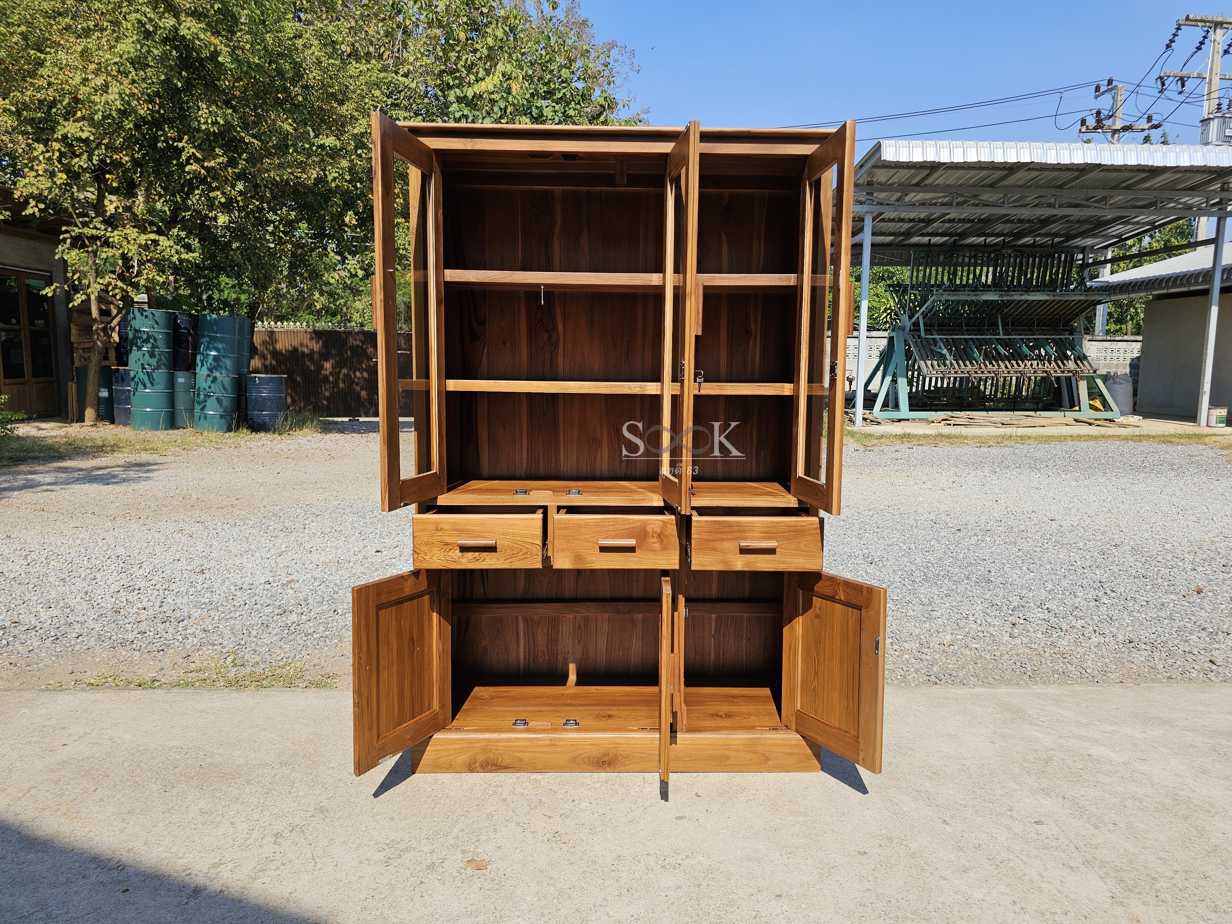 ตู้โชว์บานกระจกสูง 2 ม.