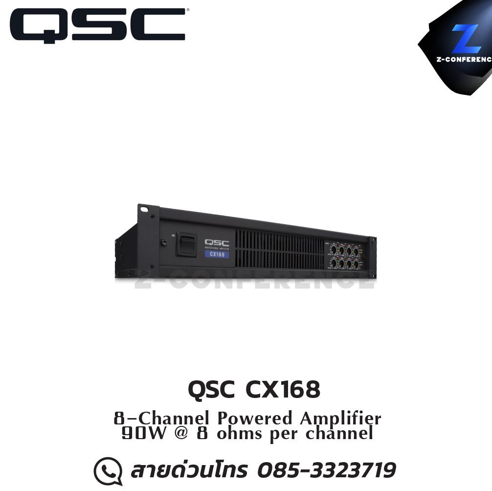 QSC CX168 8ch. 90W/ch. Power Amplifier , แอมป์ , amplifier, power amp, power amplifier