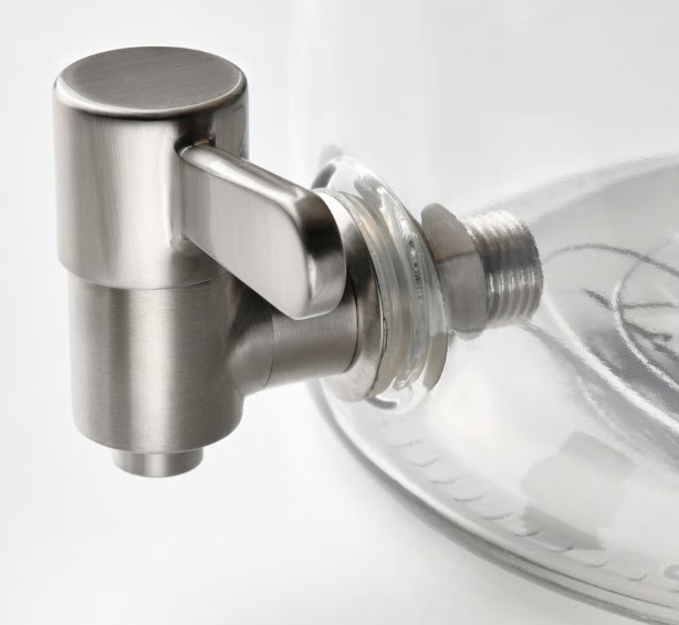 IKEA 365+ อิเกีย 365+ โหลแบบมีก๊อก, ไม้ไผ่/แก้วใส, 4 ลิตร