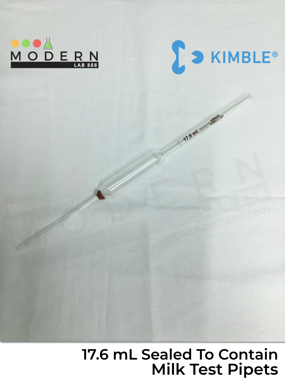17.6 mL Sealed To Contain Milk Test Pipets