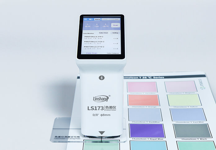 Linshang LS173,Digital Colorimeter, Color Analyzer Colorchecker LS173, D/8° Mobile APP Easy to Use Incl. PC Software Touch Screen Acrylic,