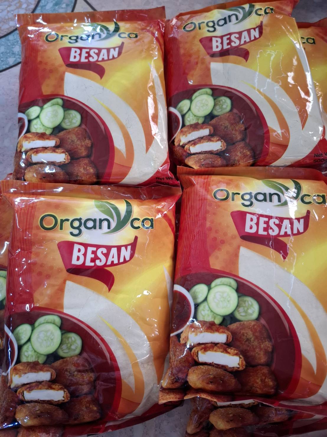 แป้งเบซัน ออร์แกนิค สำหรับซุบแป้งทอด แป้งเบซัน บรรจุ 500 กรัม