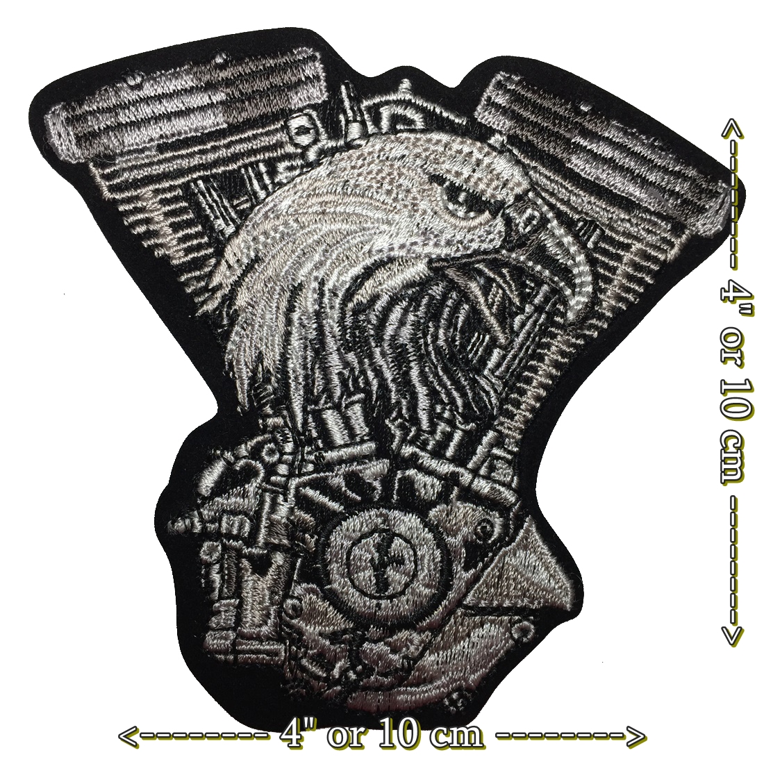 นกอินทรีย์ ไบคเกอร์ มอเตอร์ไซด์ ตัวรีดติดเสื้อ อาร์มรีด อาร์มปัก ตกแต่งเสื้อผ้า หมวก กระเป๋า แจ๊คเก็ตยีนส์ Racing Embroidered Iron on Patch